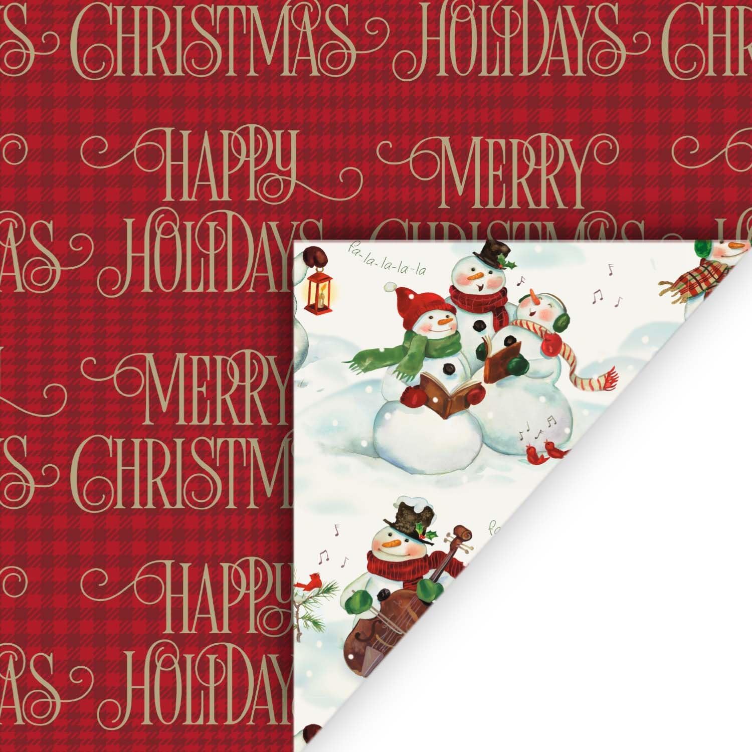 Hallmark Reversible Christmas Wrapping Paper Bundle, Plaid (Pack of 3, 120 sq. ft. ttl.): Kitchen & Dining