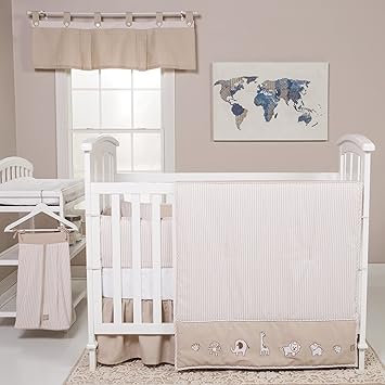 tan crib bedding