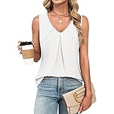 Blooming Jelly Womens Summer Button Down Tank Tops Work Dressy Casual Blouses Pleated Sleeveless Trendy Shirts 2025