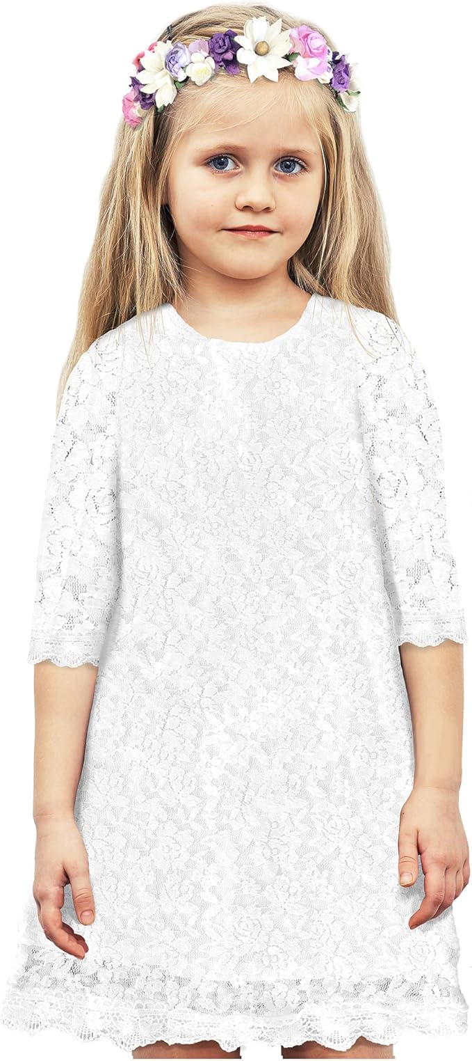 boho flower girl dresses white