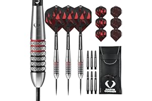 Darts Corner Astrofire Darts | Standard and Personalised Knurled Steel Tip Dart Set | Availble in 22g, 24g, 26g, 28g & 30g