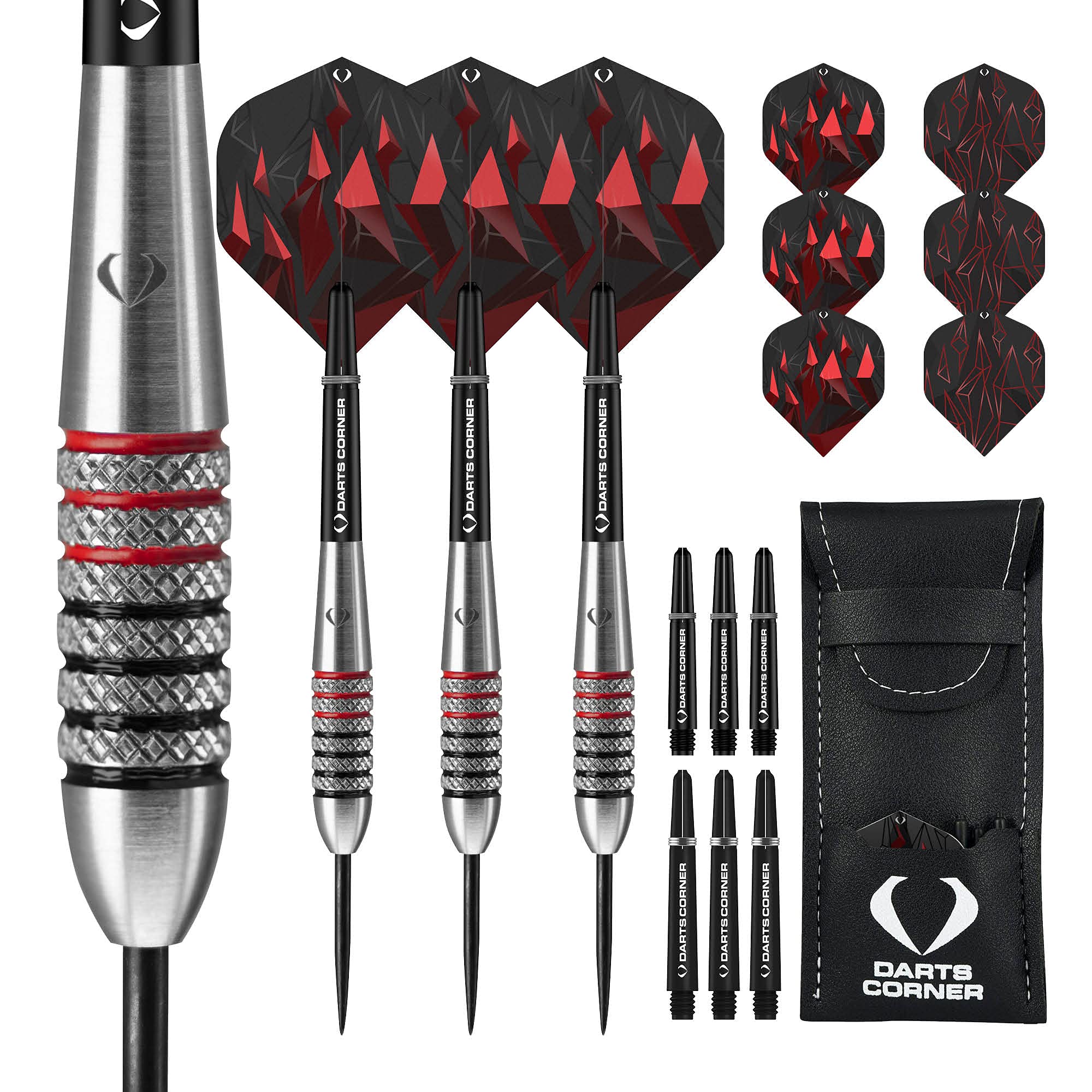 Darts Corner Astrofire Darts | Knurled Steel Tip Dart Set | 22g