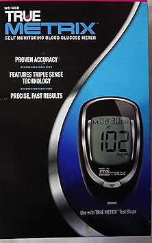 TrueMetrix Self Monitoring Blood Glucose Meter (Triple Sense Technology)