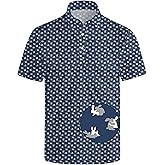 GUYEP Golf Shirts for Men Quick Dry Funny Golf Polo Shirts Short Sleeve Moisture Wicking Polo Shirts for Men