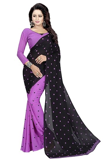 georgette with blouse piece Saree