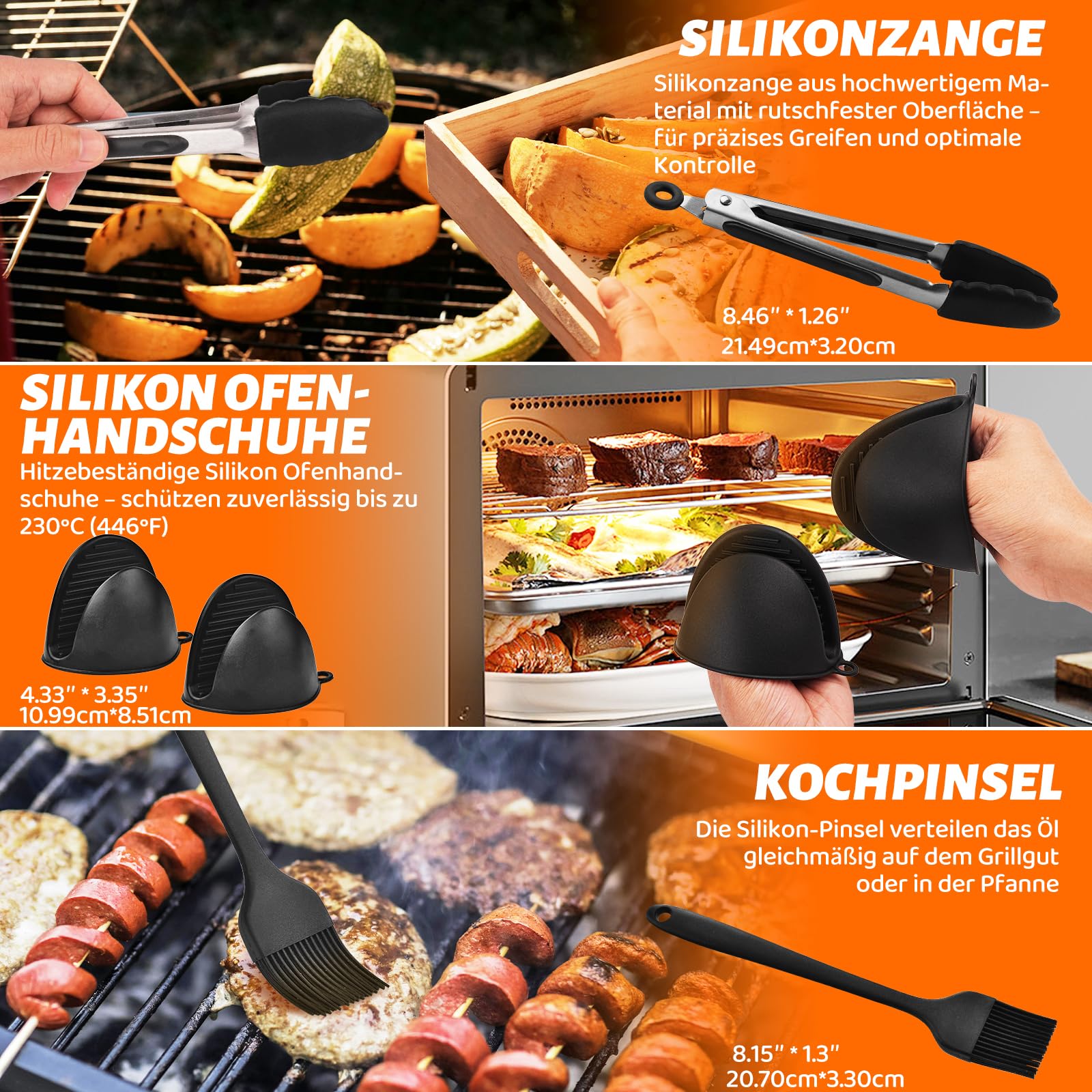 Ninja Heißluftfritteuse Zubehör - Airfryer Zubehör Set für Ninja Foodi Max Dual Zone AF400EU/AF300EU, AF400EUCP, DZ400EU, 7,6L–9,5L | BPA-frei, Spülmaschinenfest, Wiederverwendbar 5