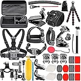 New 50-in-1 Action Camera Accessory Kit Compatible with GoPro Hero 9 8 Max 7 6 5 Black GoPro 2018 Session Fusion Silver White