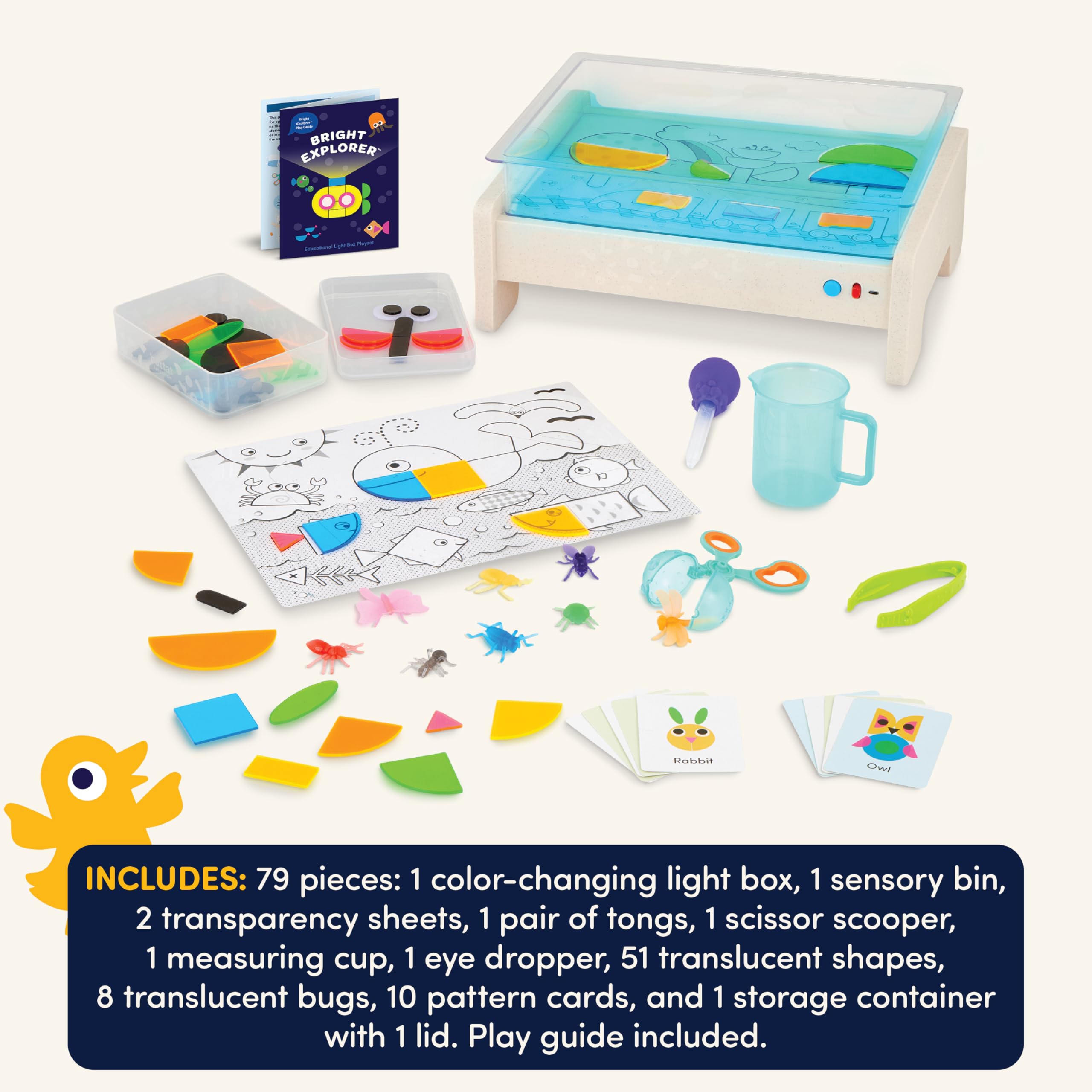 Battat Education Tracing Light Box for Kids – Sensory Light Up Board – Educational Toys for Toddlers – Includes Double – Sided Tracing Cards – Bright Explorer