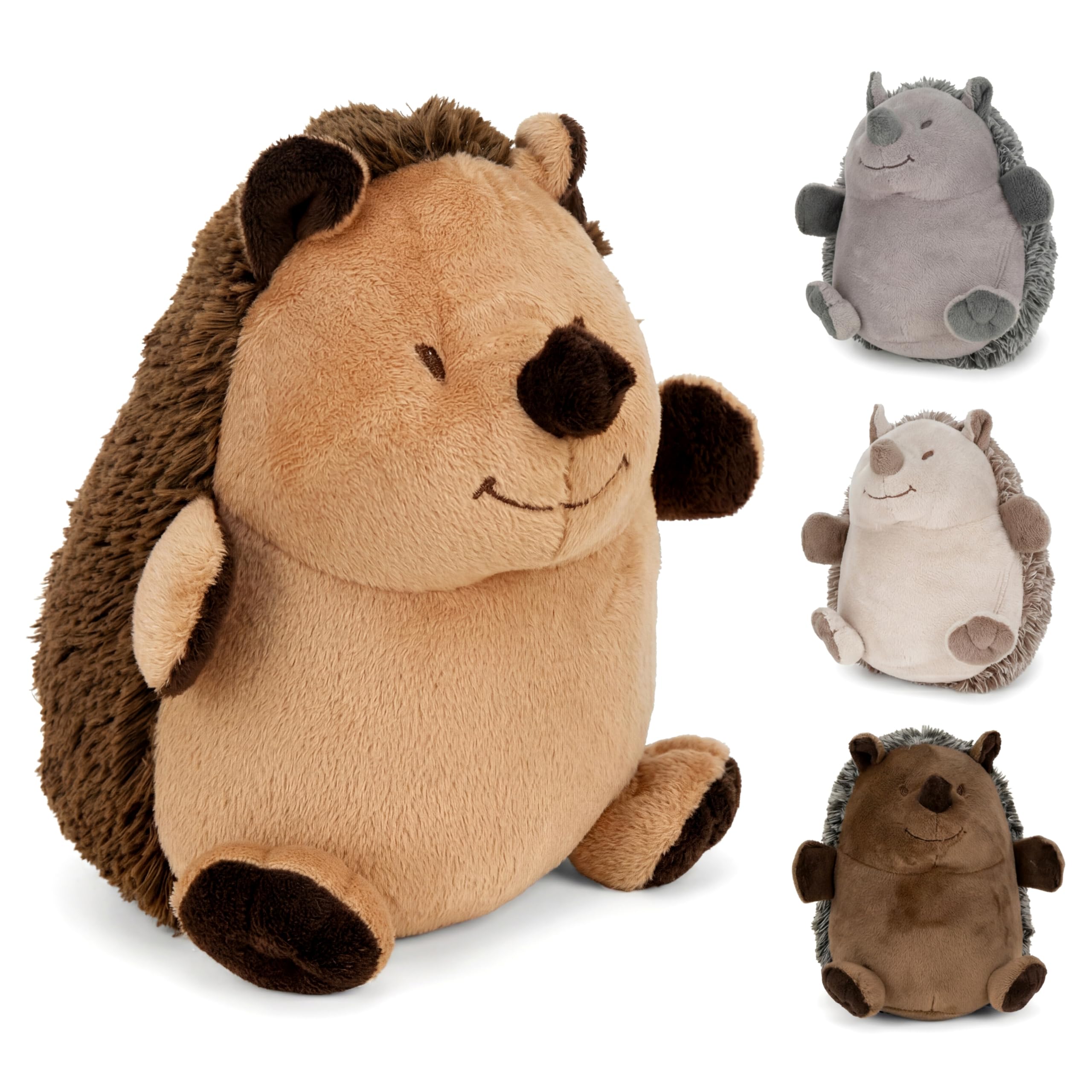The Magic Toy Shop Weighted Door Stop Animal - Novelty Fabric Hedgehog Floor Stopper with Sand Filling - Door Holder for Wood, Carpet, Home Bedroom & Living Room, Assorted Colours