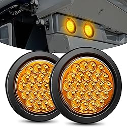 Nilight 4Inch Round Trailer Tail Light 2PCS 24LED