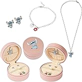 Disney Stitch Jewelry Box Set Travel Case with Necklace Bracelet Earrings Kids, Jewelry Organizer Gifts for Girls (Jewellery Set Stitch)