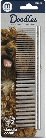 Mikki Doodles Stainless Steel Comb for Doodles Grooming Blue Grey view 7