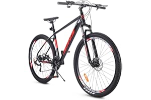 UOKAA Mountain Bike-29 Inch Mountain Bike- 19 inch Aluminium Frame, 2.1 Inch Tires,9/21-Speed Options, Advanced Suspension Fork, Ergonomic Seat, Disc Brakes