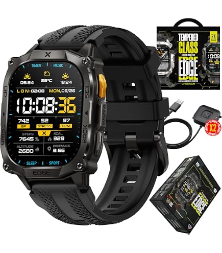 Amazon.com: CARBINOX Vortex Smart Watch with with 6 Pack Bands 22