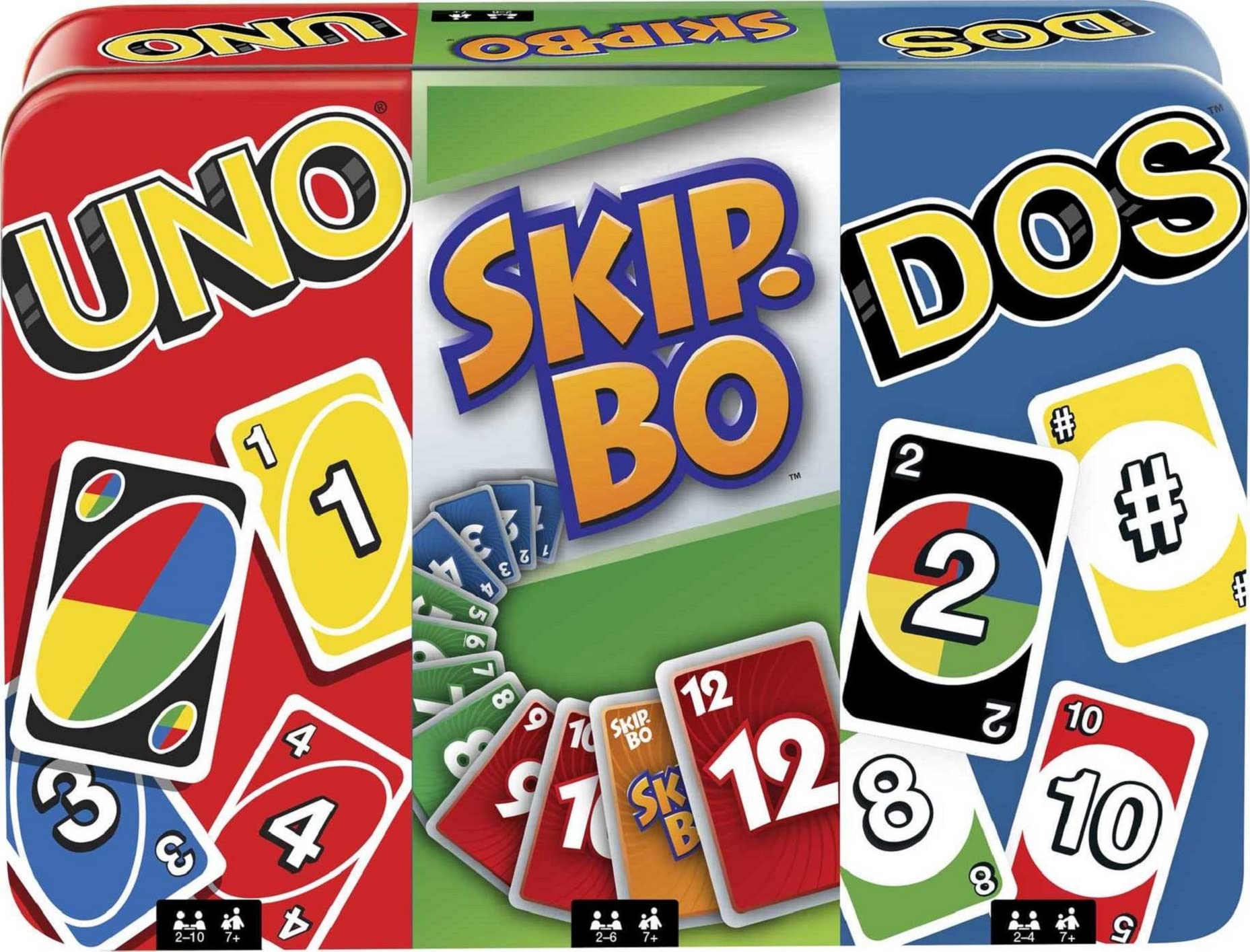 Mattel Games Set of 3 Games with UNO, Skip-Bo