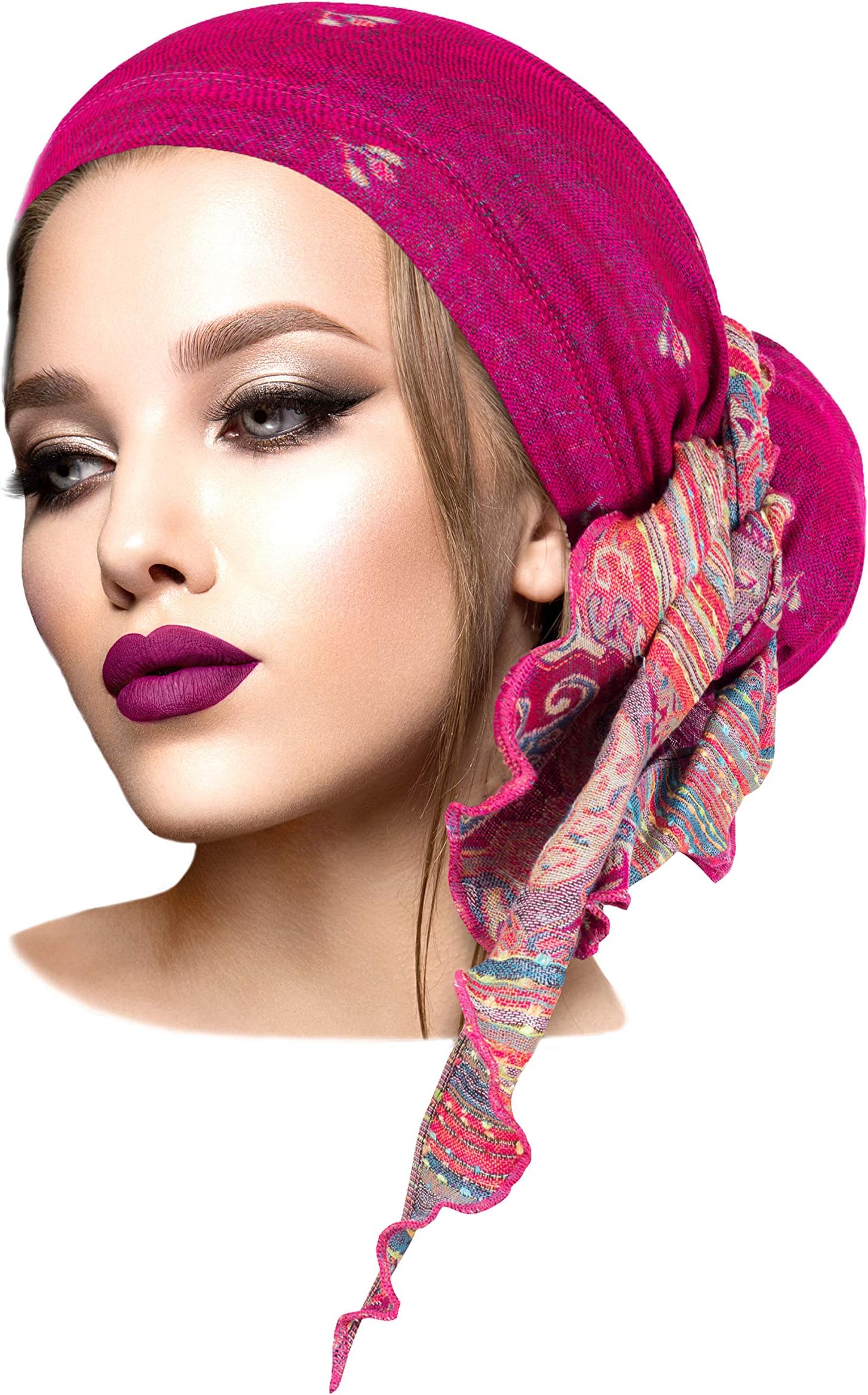 ShariRose Pre-Tied Headscarf Headwear Pashmina Cashmere Ethnic Collection Handmade