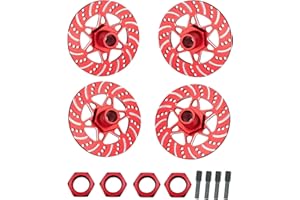 RCJTCQX Aluminum RC Brake Disc for Arrma 1/7 Infraction 6S BLX, Limitless 6S BLX, Felony 6S BLX & 1/8 Typhon 6S – Durable Upgrade Part with Precision Fit(Red).
