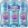 Secret Fresh Antiperspirant Deodorant for Women, 72hr Breathable Sweat & Odor Protection, Instant Freshness & Gentle, PH Balancing Mineral, Invisible Solid, Relaxing Lavender Scent, 2.6 oz (Pack of 3)