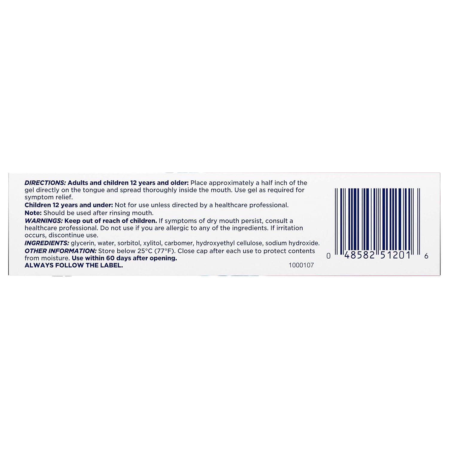 Biotene OralBalance Moisturizing Gel Flavor-Free for dry mounth symptom relief, Alcohol-Free, 1.5 ounce: Beauty