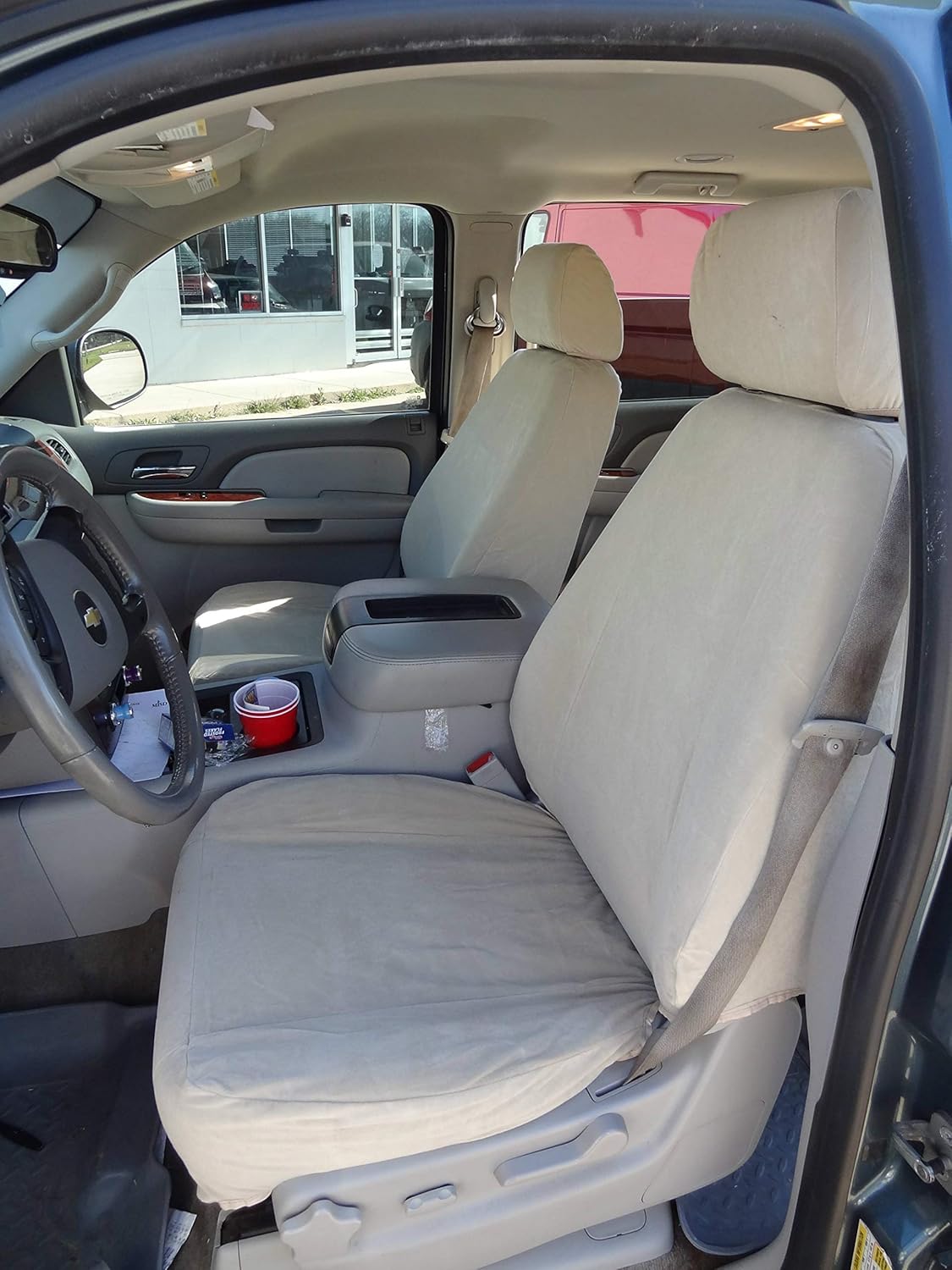 Durafit Seat CoversTaupe Chevy Suburban Front Bucket and