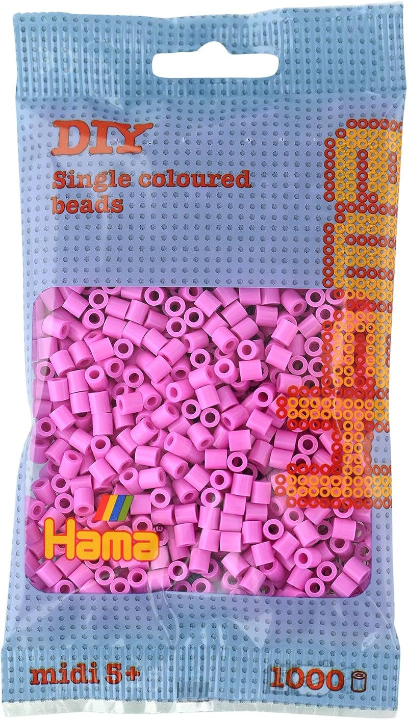 Hama 207-48 Beads Pastel Pink 1000 Midi Beads Brand New