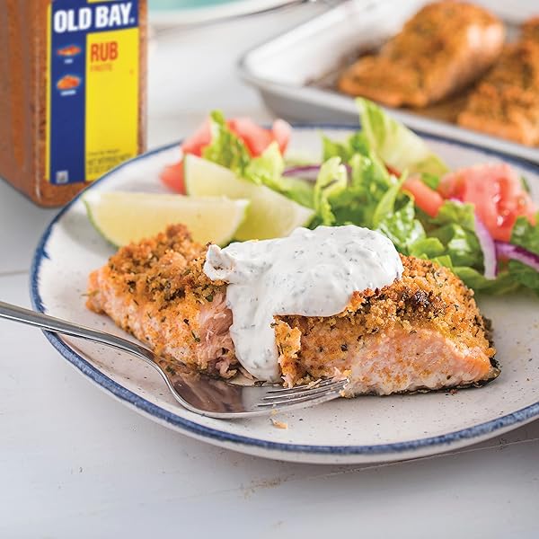 OLD BAY RUB, 22 OZ – ONE 22 OUNCE CONTAINER OF OLD BAY SEASONING RUB, PERFECT FOR SEALING IN JUICES ON MEAT AND SEAFOOD FOR A SAVORY FLAVOR