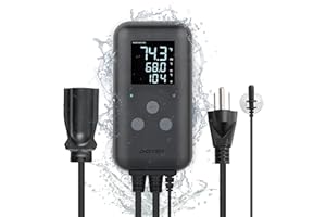 DIGITEN Waterproof Temperature Controller DTC310 Digital Temperature Controller Aquarium Temperature Controller Greenhouse Thermostat for Heater 10A Outdoor Heat Mat Thermostat Controller for Seedling