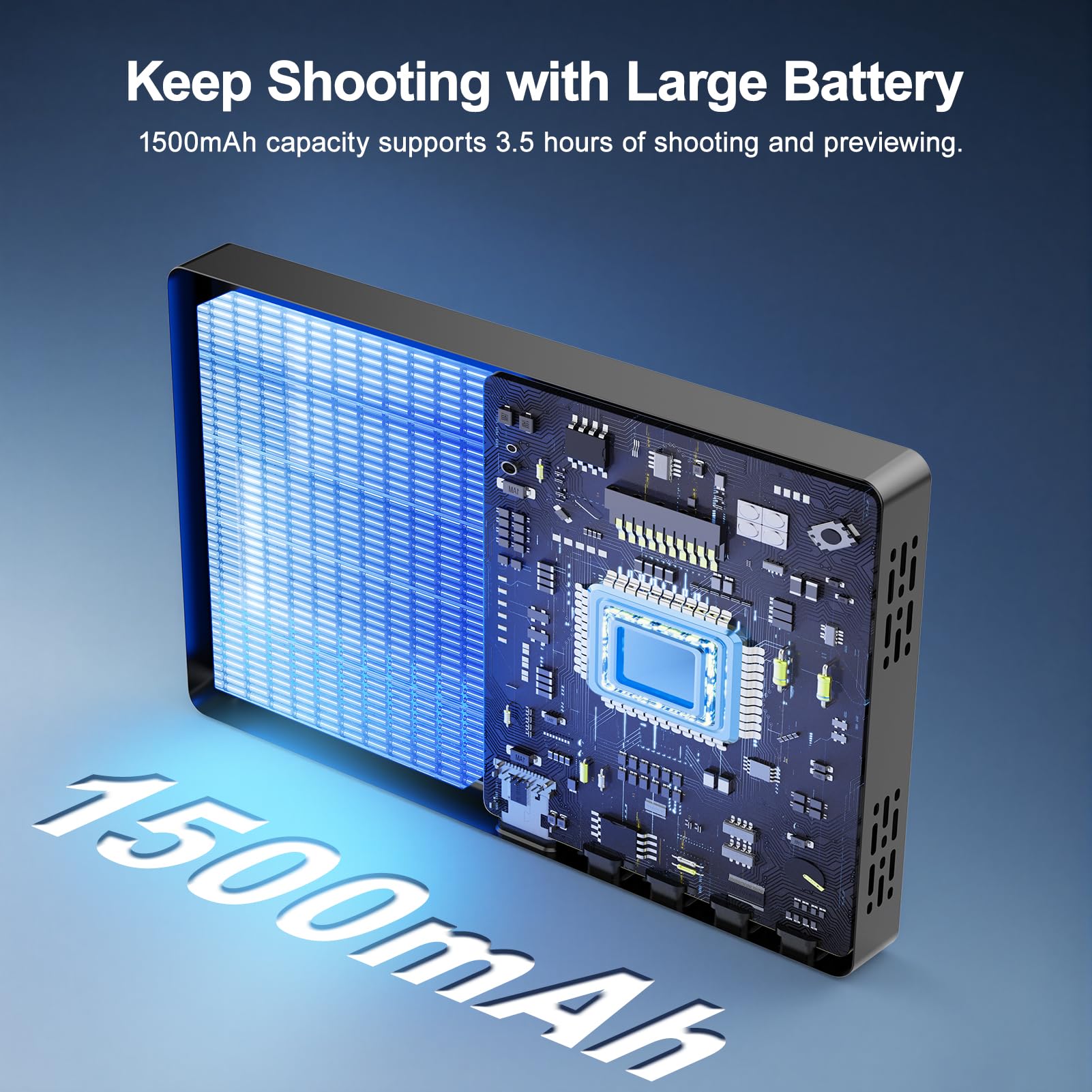 RRWKJ Vlog Screen Selfie Monitor,Wireless Mini Monitor for iPhone/Android Rear Camera with Magnetic Phone Clip Mount,Phone Rear Camera for Selfie Vlog Live Streaming on TikTok,YouTube,Instagram（Black）