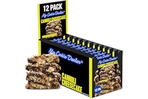 My Cookie Dealer Soft Baked Cookies, Cannoli Cheesecake (12-Pack, 4oz Cookie) - Cannoli Shell Batter Loaded with Chocolate Chips, Cinnamon Creme & Powdered Sugar - Individually Wrapped Travel Snacks