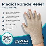 iMedic Arthritis Gloves Large Cream Fingerless Hand Compression view 2