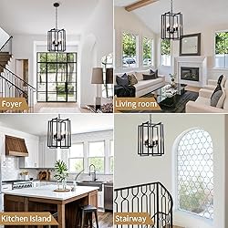 Farmhouse Lantern Chandelier Light Fixture