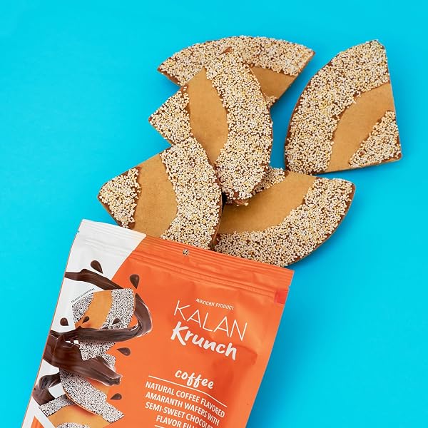 KALAN KRUNCH COFFEE NATURAL FLAVORED AMARANTH WAFERS, PACK OF 1, 3.88 OZ