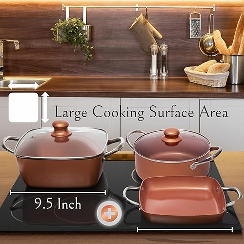 Non Stick Are Copper Pots Oven Safe Moss Stone Pcs Copper Chef