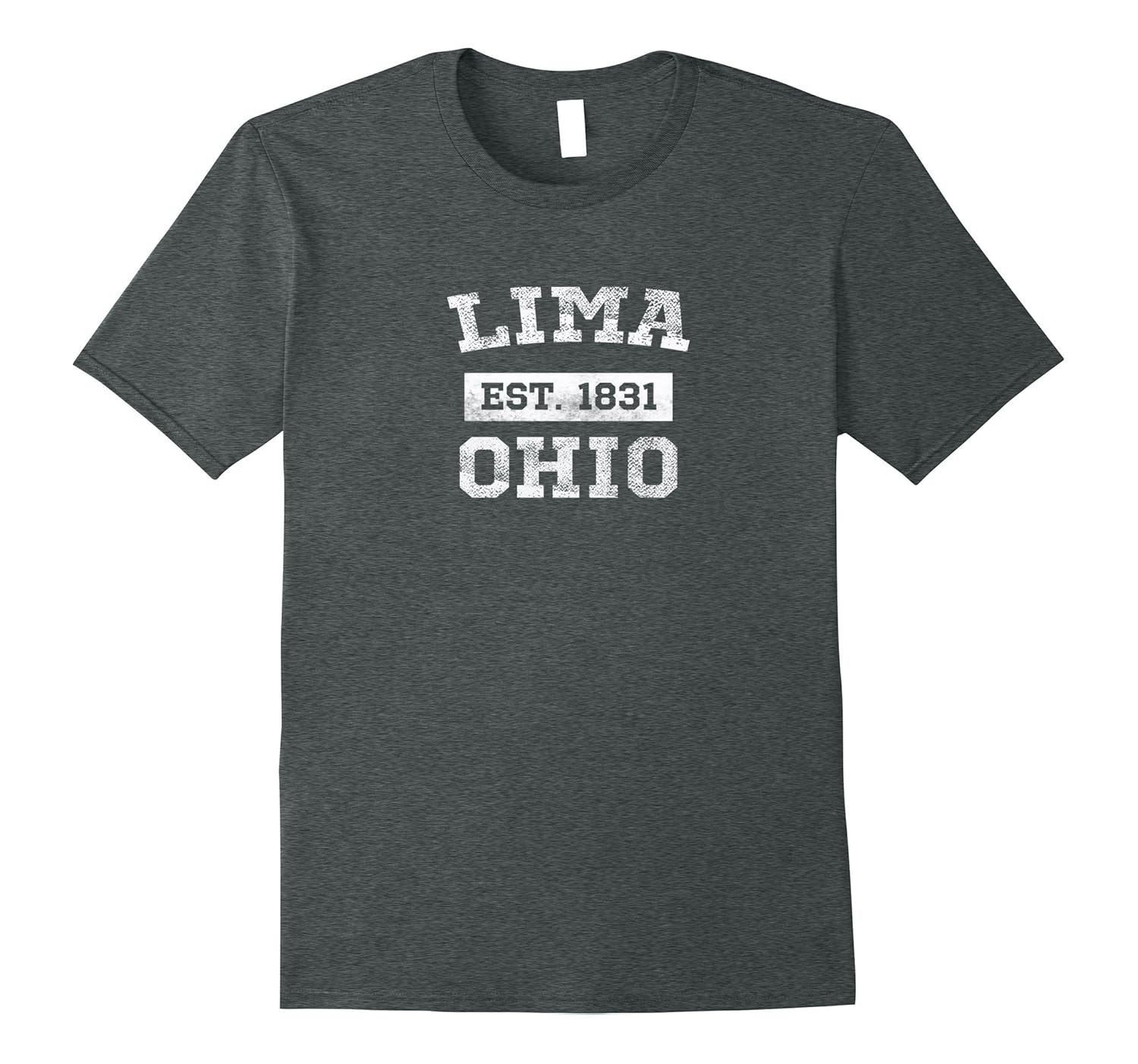 Lima Ohio T Shirt Est. 1831 Distressed-Rose