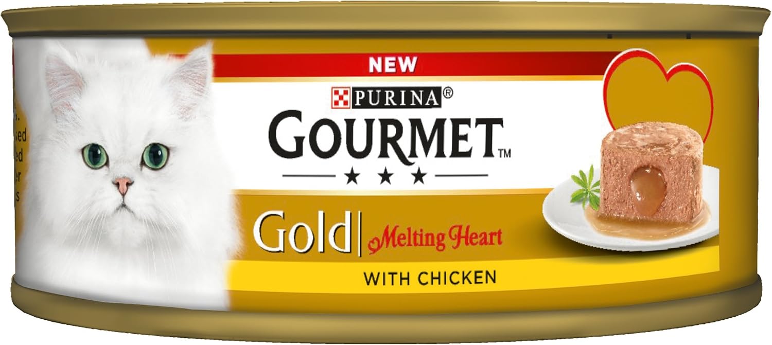 gourmet melting heart cat food