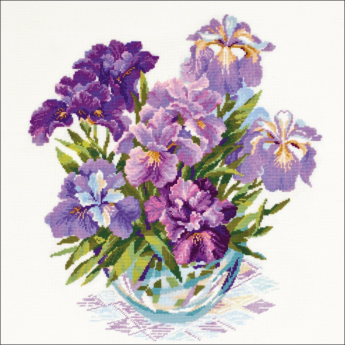 Riolis Irises in Vase
