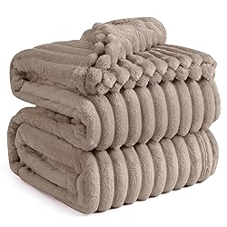 Bedsure Mocha Meringue Full Blanket for Couch