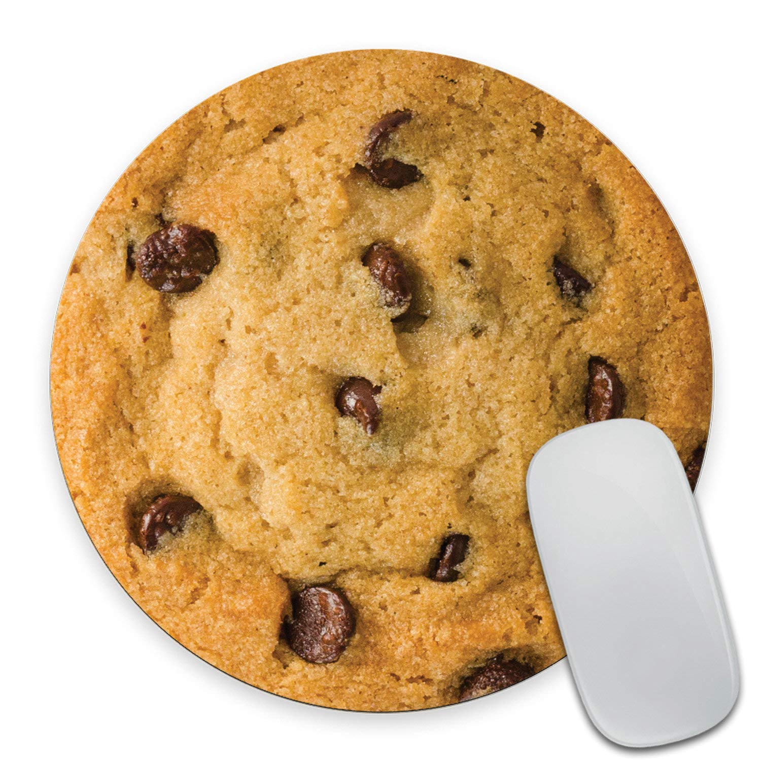 Wasach Giant Chocolate Chip Cookie - Circle Mouse Pad - Mousepad - Funny - Coworker Present Teacher Present