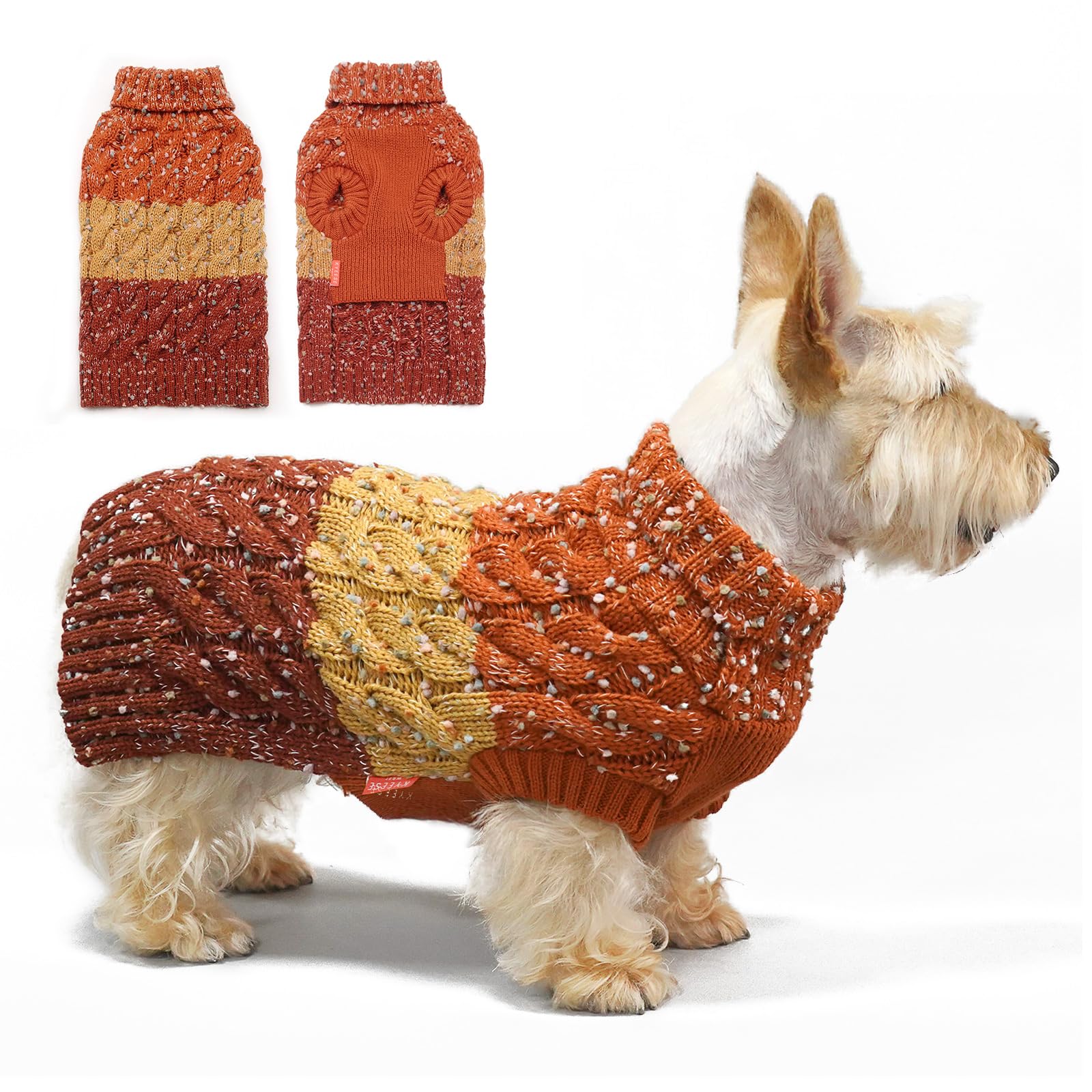 KYEESE Dog Sweater Color Block Dog Sweaters For Medium Dogs Boy With kyeese-dog-sweater-color-block-dog-sweaters-for-medium-dogs-boy-with
