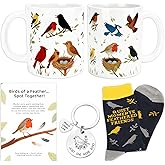 EccoDen Bird Lover Gifts Set – Mug, Socks, Keychain & Card | Unique Gifts for Bird Lovers, Nature Enthusiasts, Birdwatchers