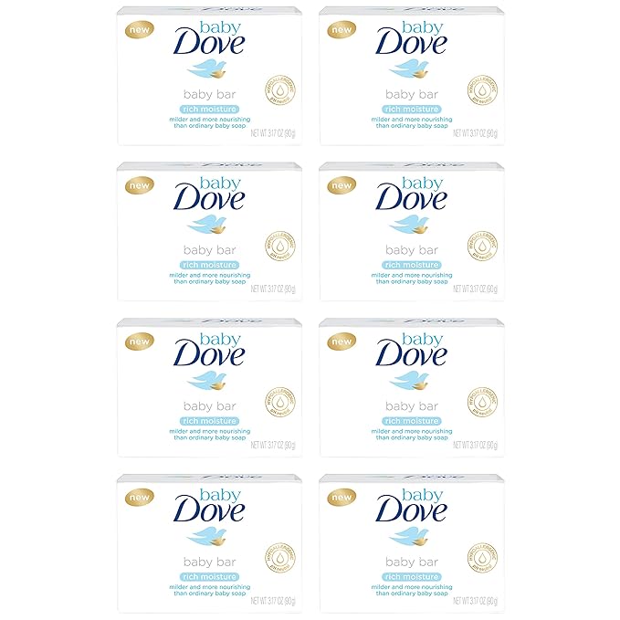 baby dove bar soap rich moisture 3.17 oz 8 bar