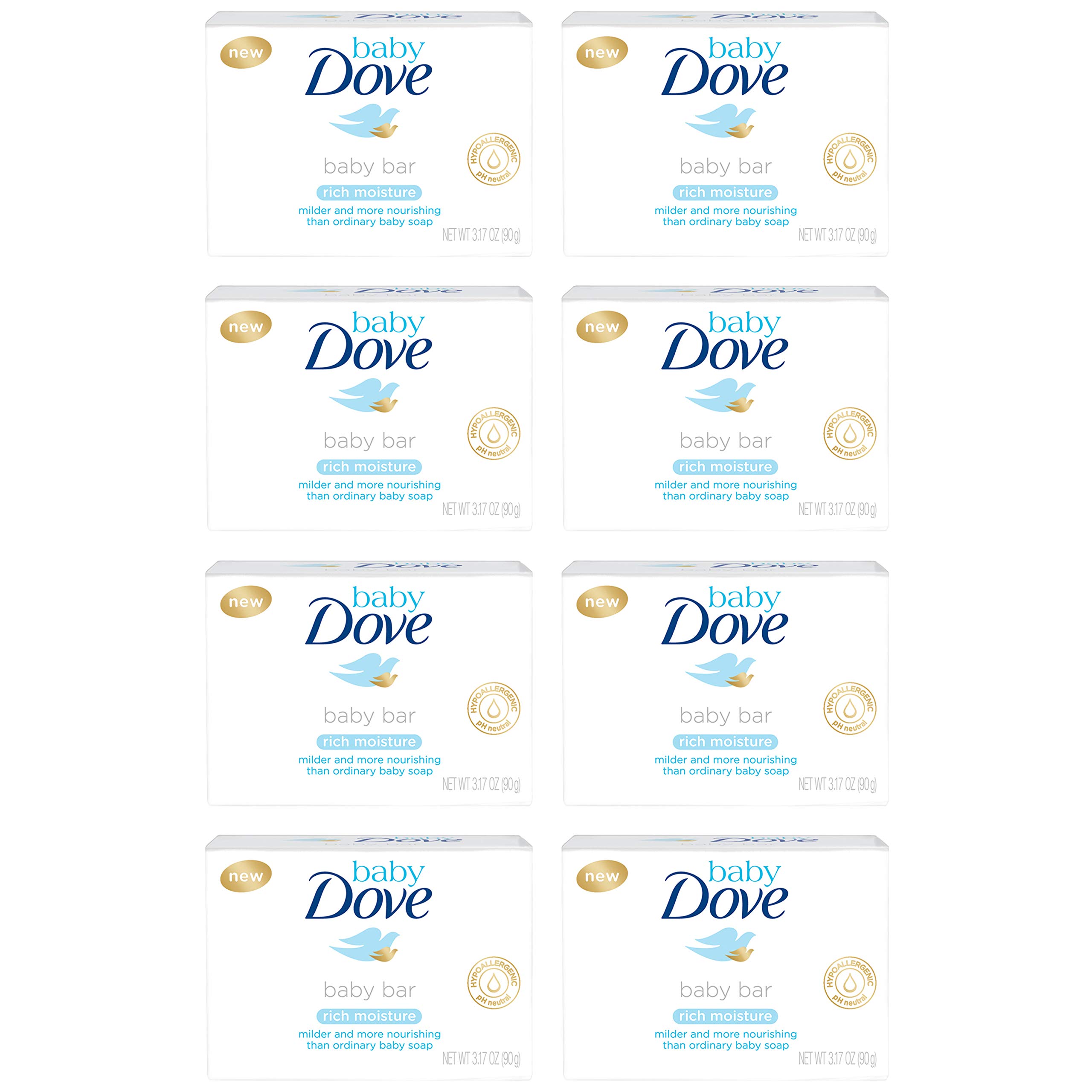 baby dove bar soap rich moisture 3.17 oz 8 bar