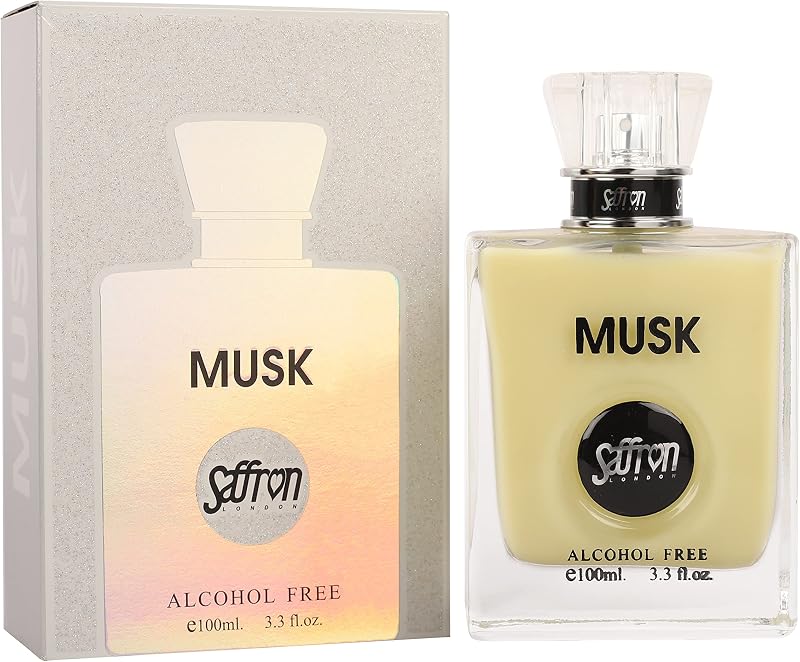 Saffron LONDON Musk Alcohol Free Perfume 100ml Sensitive Skin Hydrating