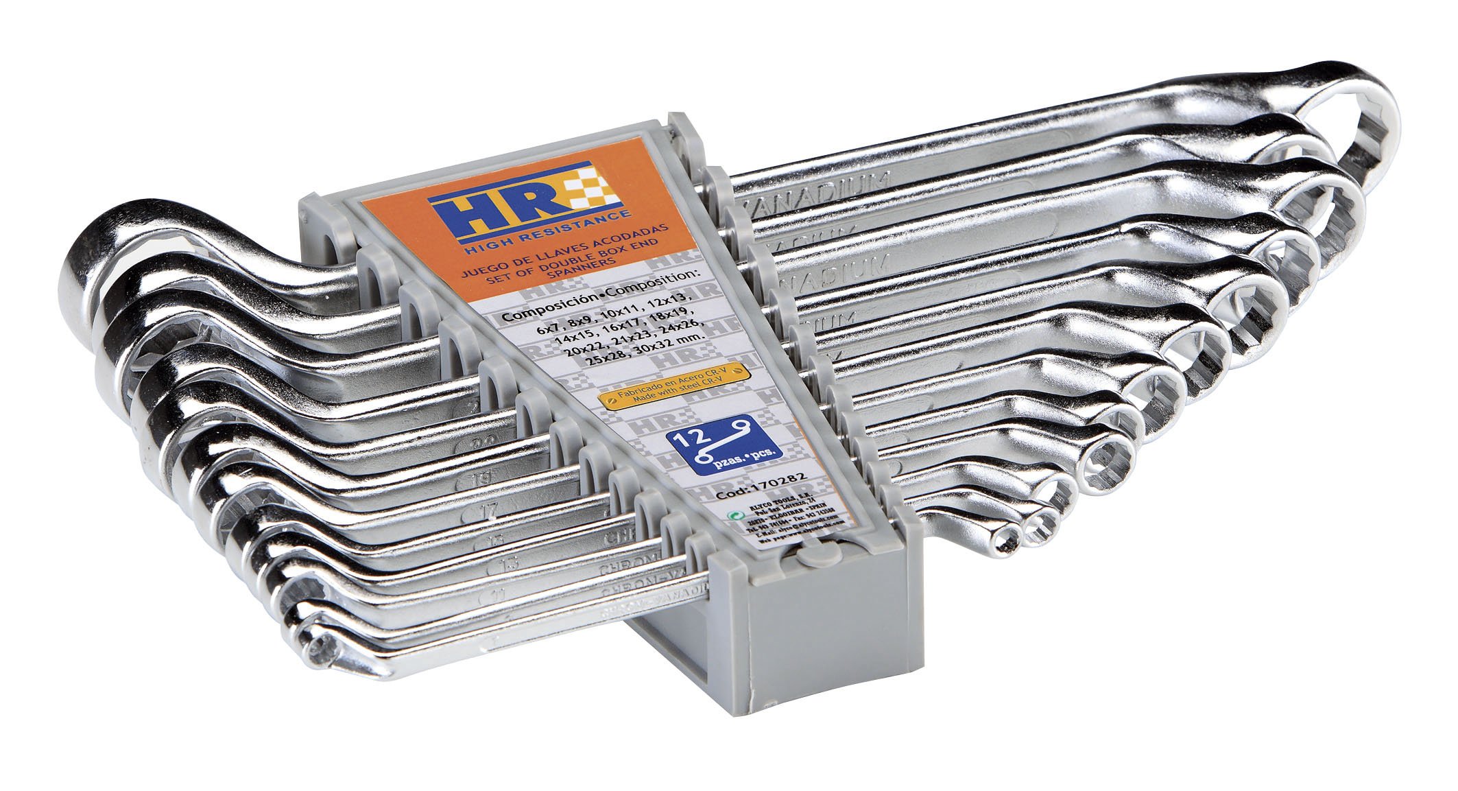 RH 170282 Set of 12 Angled Keys 6 x 7 to 30 x 32, 0 V, Set of 12