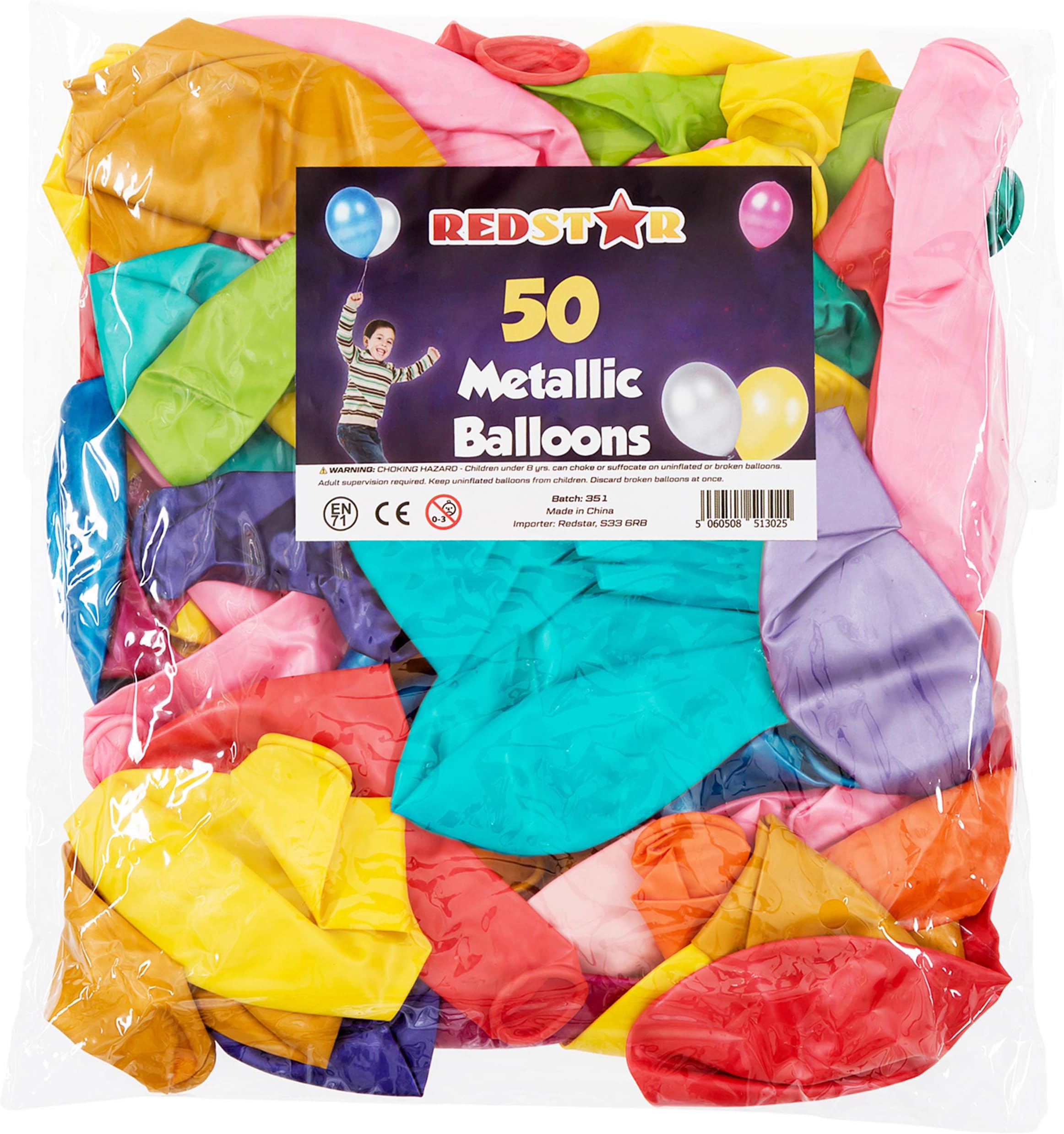 50 Large 12" Metallic Balloons Party Bag Fillers Goods Childrens Loot Bags Toys Decorations Assorted Metallic Colours