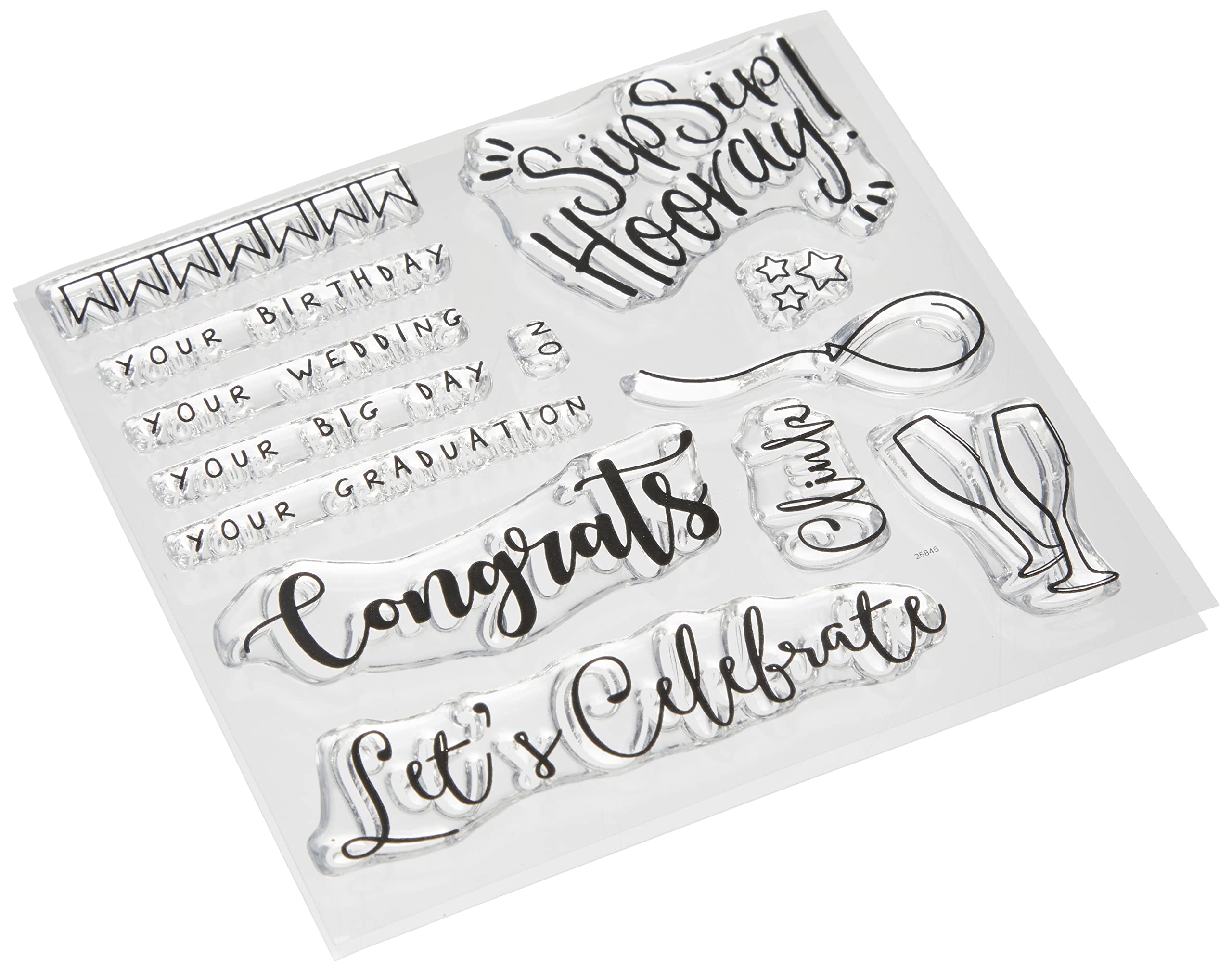TONIC STUDIOS USA INC CLEAR STAMPS CELEBRATE, One Size