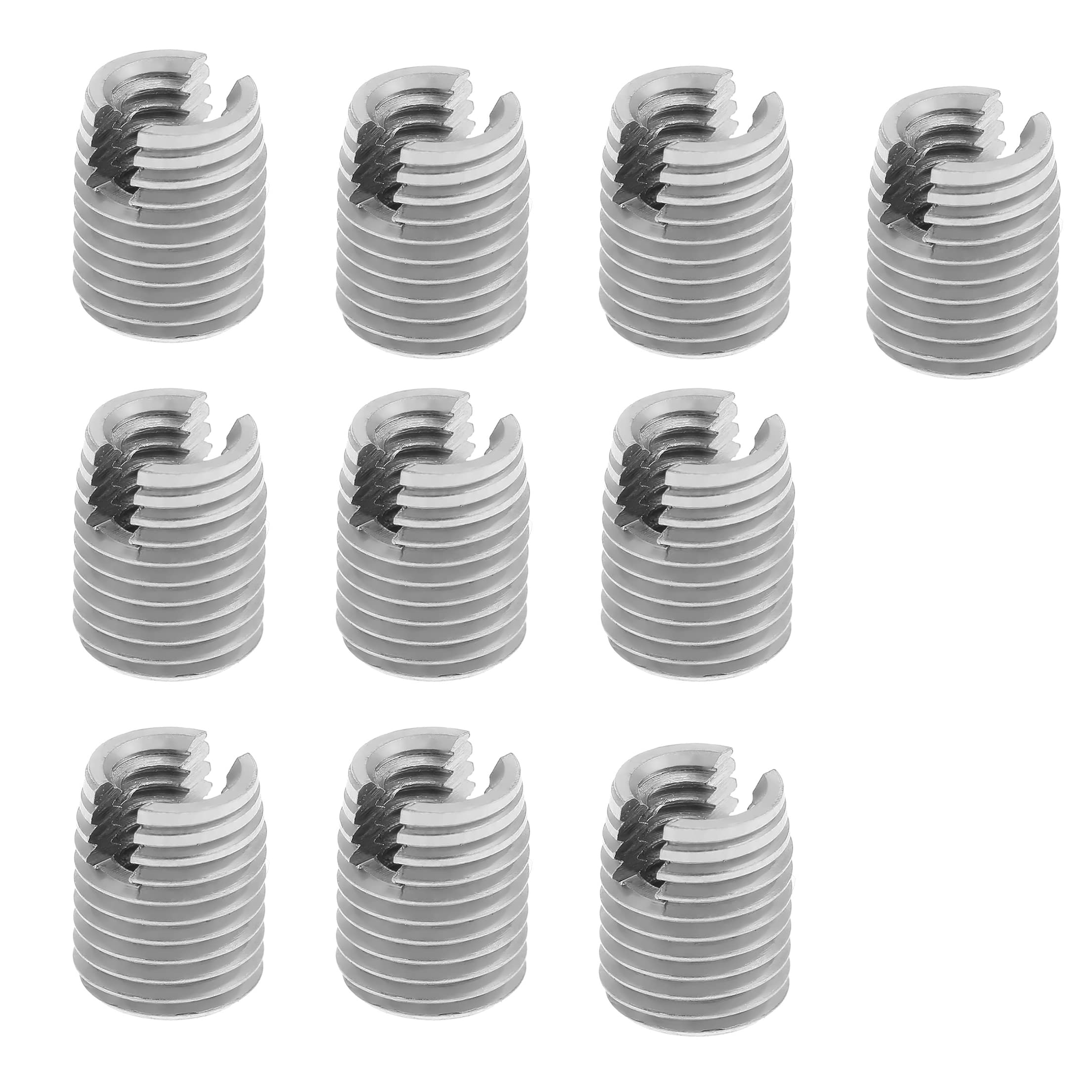 WANGCL 10PCS Threaded Inserts Thread Repair Kits M8*1.25-M12*1.75 -Self-tapping Threaded Inserts