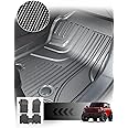 Floor Mats Fit for 2021-2024 Ford Bronco 4 Door (Not for Bronco Sport), Carbon Fiber Pattern 1st & 2nd Row Custom Fit 3D Car Mats, All Weather Guard Luxury Floor Liners Waterproof Accessories