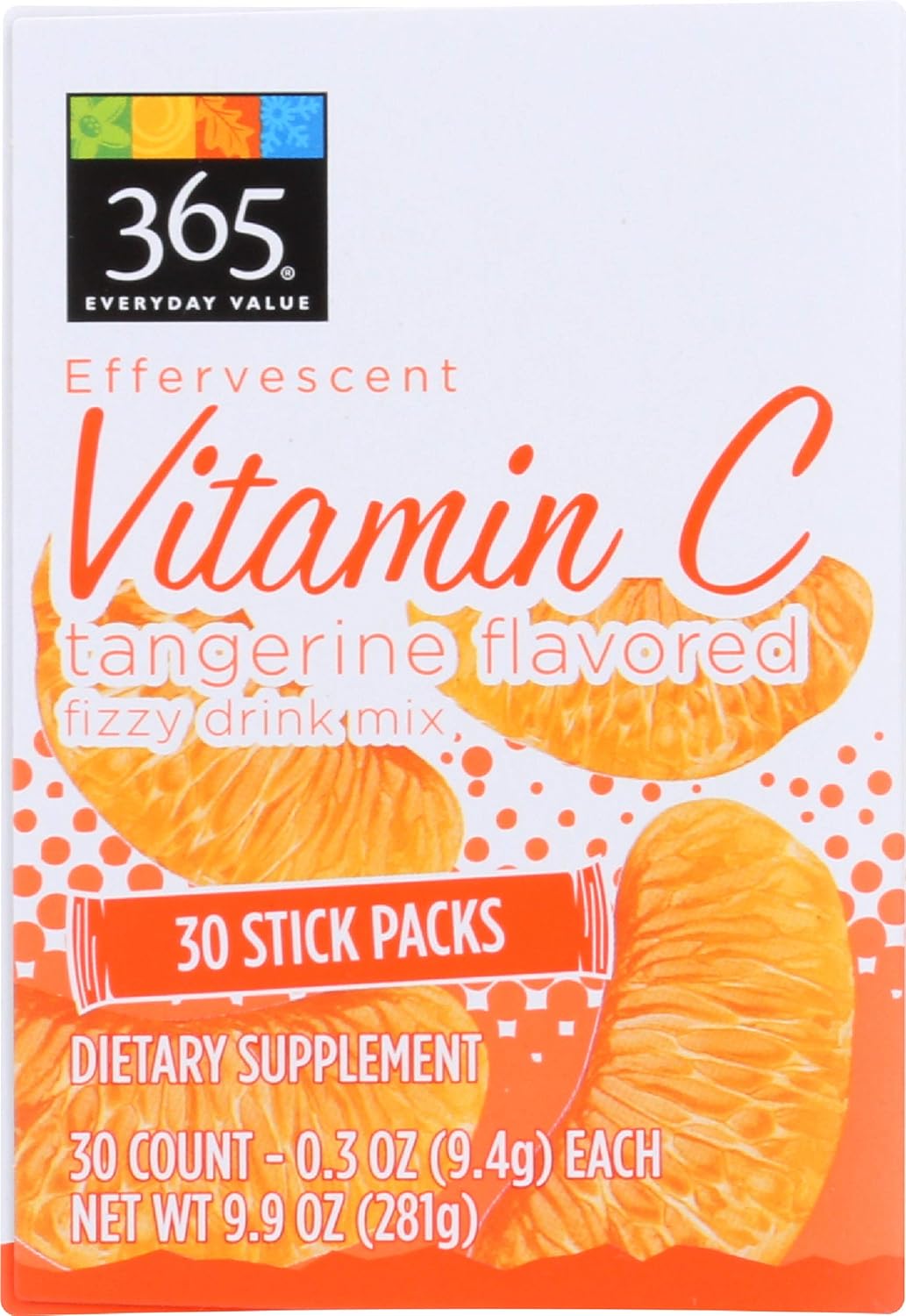365 Everyday Value, Effervescent Vitamin C, Tangerine Flavor, 30 ct