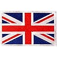Desert Cactus United Kingdom Flag Patch – 3.5" x 2.25" Embroidered Iron On/Sew On Applique for Blazers, Jackets, Backpacks, Bags, Hats & Tactical Gear – (Single Patch)